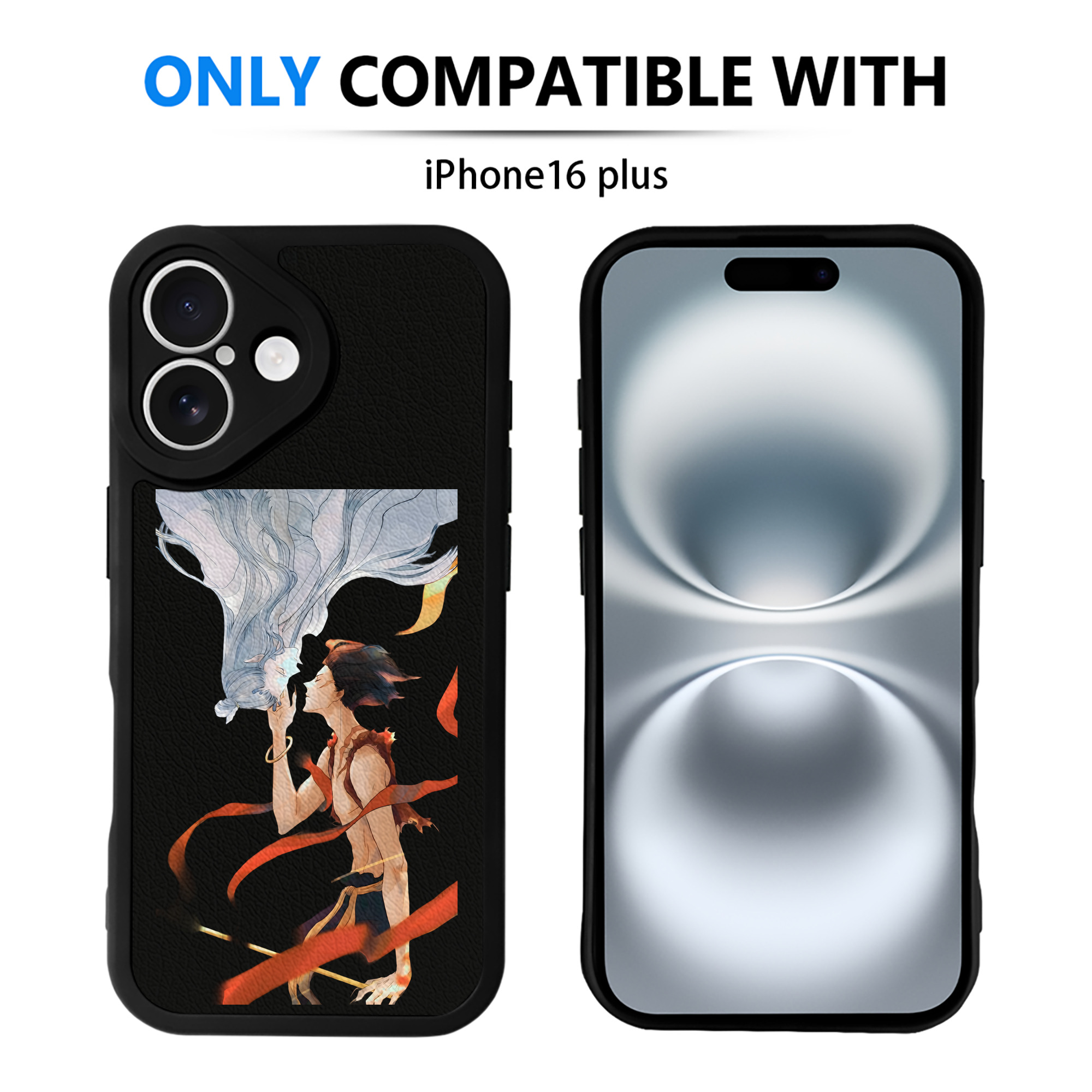 （画像用） Ne Zha 2 ナタ 魔童の大暴れ 【iPhone 16シリーズ対応】シリコンスマホケース（レザー調） 材質：シリコン